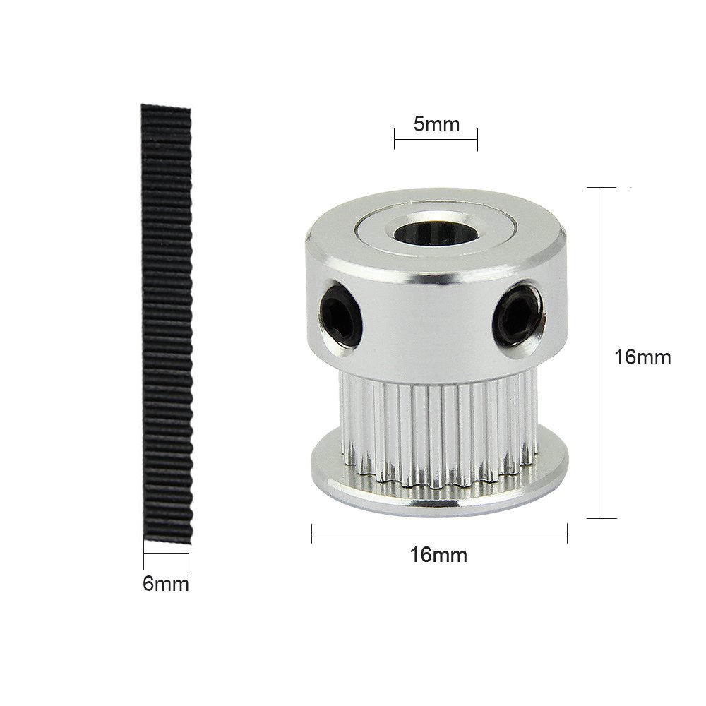 Polea dentada Gt2 20 dientes diámetro: 5mm