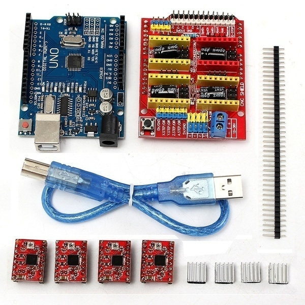 Kit: CNC Shield V3 + Arduino UNO R3 SMD + Controlador A4988